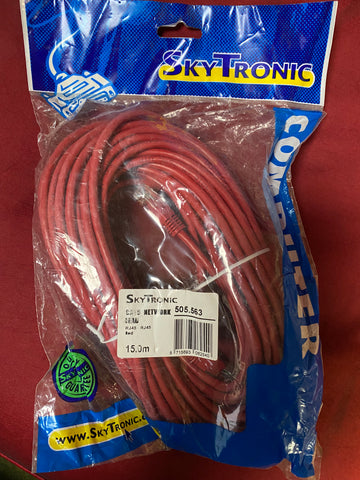 CAT 5 Network lead 15m red 505.563 by Skytronic