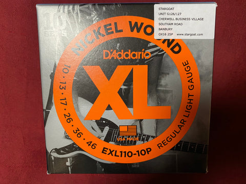 D'Addario EXL110-10PK Nickel wound 10-46 gauge