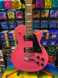Indie LP style guitar in deepest matt pink finish S/H