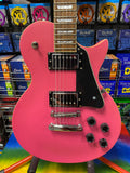 Indie LP style guitar in deepest matt pink finish S/H