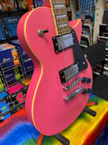 Indie LP style guitar in deepest matt pink finish S/H