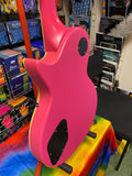 Indie LP style guitar in deepest matt pink finish S/H