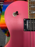 Indie LP style guitar in deepest matt pink finish S/H