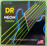 DR Neon NGE9-46 Green coated electric guitar strings 9-46