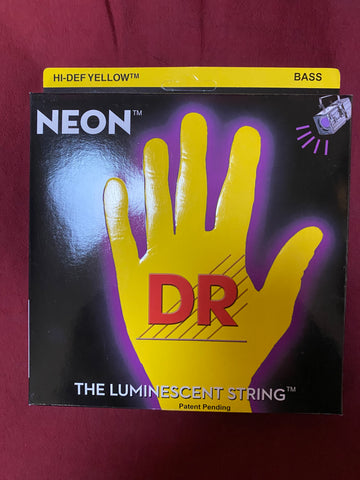 DR Neon NYB-45 yellow luminous medium bass guitar strings 45-105