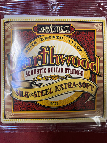 Ernie Ball 2047 Earthwood silk and steel extra soft strings 10-50