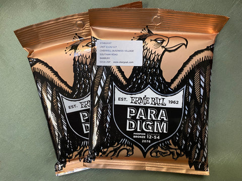Ernie Ball 2076 Paradigm 12-54 acoustic guitar strings (2 PACKS)
