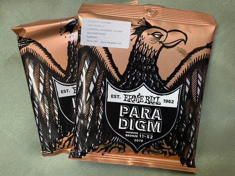 Ernie Ball 2078 Paradigm 11-52 acoustic guitar strings (2 PACKS)
