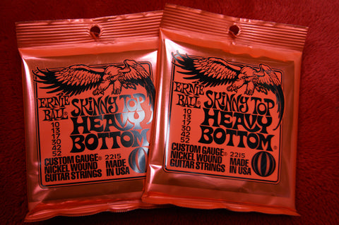 Ernie Ball 2215 Skinny Top Heavy Bottom 10-52 electric guitar strings (2 PACKS)