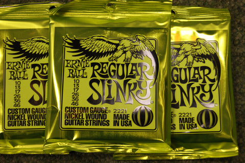 Ernie Ball 2221 Regular Slinky 10-46 electric guitar strings (3 SETS)