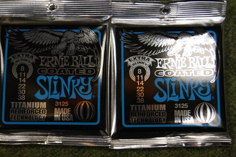 Ernie Ball 3125 Extra Slinky 8-38 coated electric guitar strings titanium reinforced (2 PACKS)