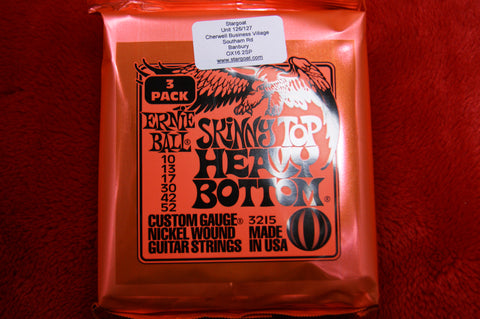 Ernie Ball 2215 Skinny Top Heavy Bottom 10-52 electric guitar strings (3 SETS)