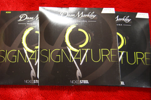 Dean Markley 2501 Signature Series extra light 8-38 electric guitar strings (3 PACKS)