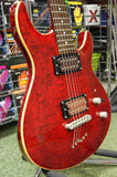 Shine electric guitar with quilted top in red - Made in Korea S/H