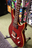 Shine electric guitar with quilted top in red - Made in Korea S/H