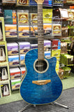 Ovation CC024 electro acoustic guitar in quilted aqua finish - Made in Korea S/H