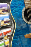 Ovation CC024 electro acoustic guitar in quilted aqua finish - Made in Korea S/H