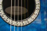 Ovation CC024 electro acoustic guitar in quilted aqua finish - Made in Korea S/H