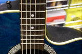 Ovation CC024 electro acoustic guitar in quilted aqua finish - Made in Korea S/H