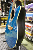 Ovation CC024 electro acoustic guitar in quilted aqua finish - Made in Korea S/H