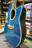 Ovation CC024 electro acoustic guitar in quilted aqua finish - Made in Korea S/H