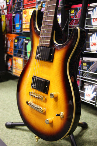 Shine SIL-680 electric guitar in trans amber - made in Korea S/H