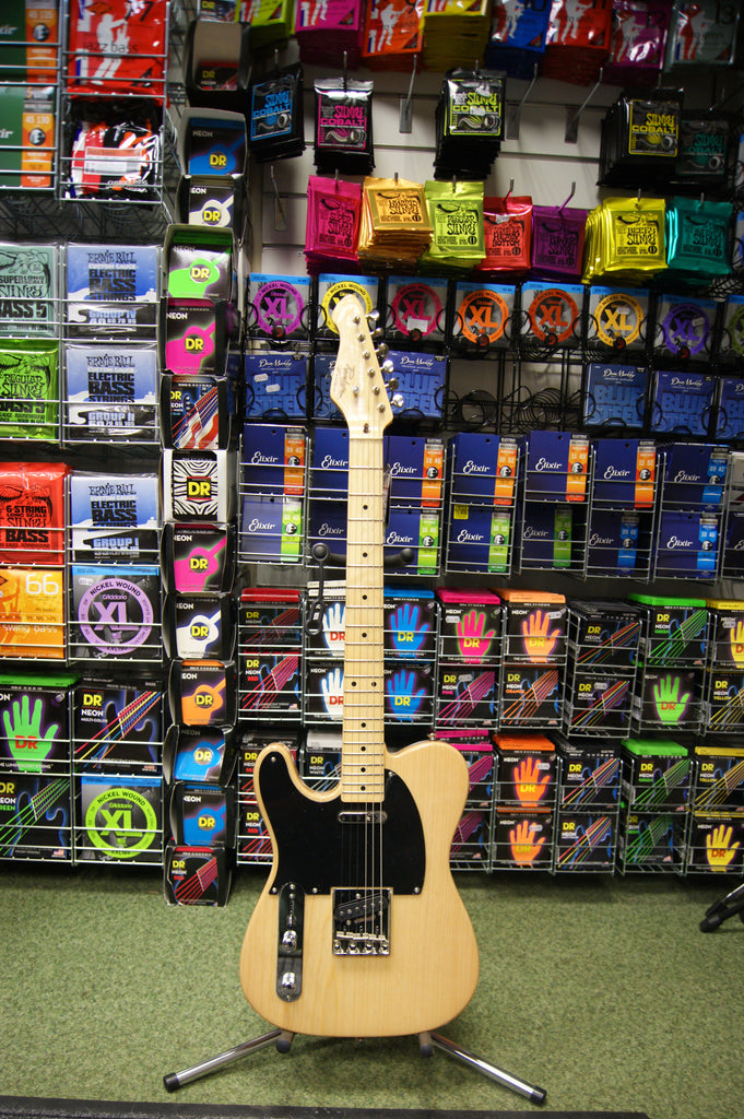 Revelation RTE54 single cutaway model in butterscotch blonde finish left hand