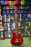 Shine electric guitar with quilted top in red - Made in Korea S/H