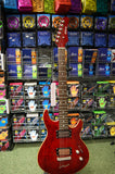 Shine electric guitar with quilted top in red - Made in Korea S/H