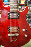 Shine electric guitar with quilted top in red - Made in Korea S/H