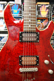 Shine electric guitar with quilted top in red - Made in Korea S/H