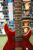 Shine electric guitar with quilted top in red - Made in Korea S/H