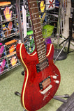 Shine electric guitar with quilted top in red - Made in Korea S/H