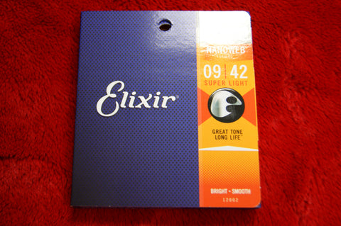 Elixir 12002 Nanoweb light 09-42 gauge electric guitar strings