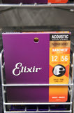 Elixir 16077 Nanoweb coated 12-56 phosphor bronze acoustic guitar strings
