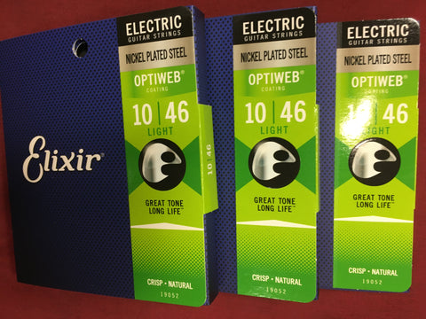 Elixir 19052 Optiweb coated electric guitar strings 10-46 (3 PACKS)