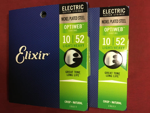 Elixir 19077 Optiweb coated electric guitar strings 10-52 (2 PACKS)