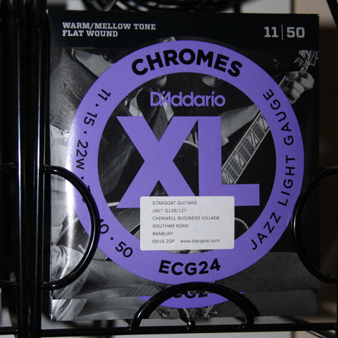 D'Addario ECG24 XL Chromes jazz light 11-50 Flat wound guitar strings