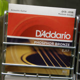 D'Addario EJ17 medium acoustic guitar strings 13-56 (2 PACKS)