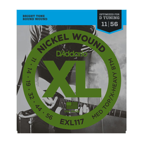 D'Addario EXL117 electric guitar strings 11-56