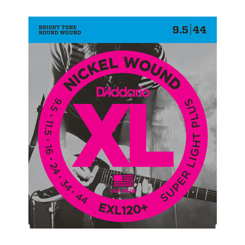 D'Addario EXL120+ XL nickel wound super light plus electric guitar strings .0095 - .044 (2 PACKS)