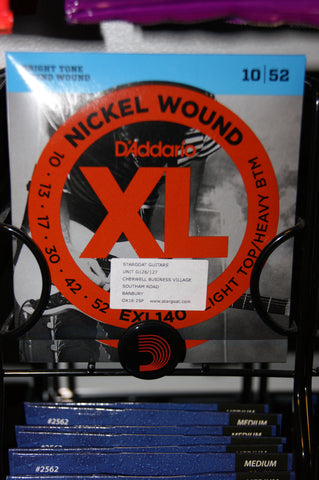 D'Addario EXL140 electric guitar strings 10-52