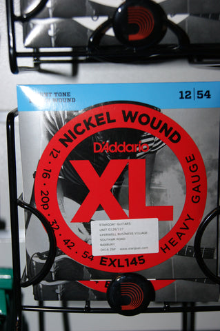 D'Addario EXL145 12-54 heavy gauge electric guitar strings
