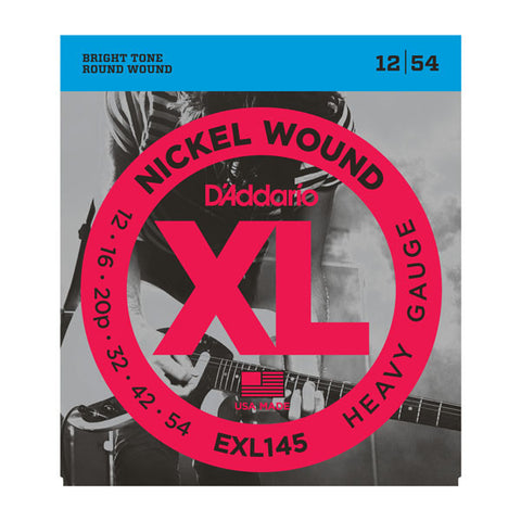 D'Addario EXL145 12-54heavy gauge electric guitar strings (3 PACKS)