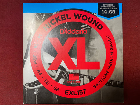 D'Addario EXL157 baritone medium 14-68 electric guitar strings