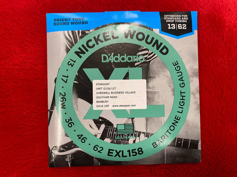 D'Addario EXL158 baritone light electric guitar strings 13-62