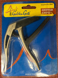 Golden Gate Spring Action Guitar Capo Silver and Black