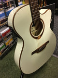 Lag Tramontane T118ASCE-IVO Auditorium slim cutaway electro-acoustic in ivory white