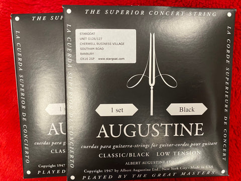 Augustine classical guitar strings low tension black (2 PACKS)