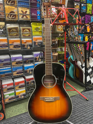 Takamine GY51E New Yorker guitar in brown sunburst finish